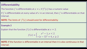 Calculus Continuity and Differentiability Lesson by Anil Kumar with Quiz and Test Questions