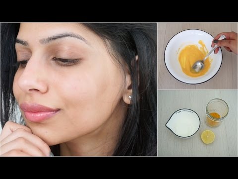 DIY Face Mask for Clear, Glowing Skin! Turmeric, Yogurt & Lemon!