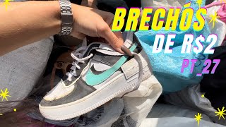EM BRECHÓS COMIGO | tênis & sapatos + fardos de verão (peças de R$2) (brechós de Foz do Iguaçu)