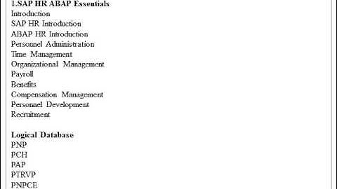 SAP HR ABAP | ABAP HR TRAINING COURSE | SAP IDES TRAINING