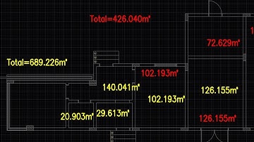 حساب مساحة كل الفراغات و كذلك الحصول على إجمالي المساحة في الأوتوكاد area calculations in autocad