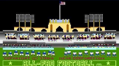 all-pro football title screen for Atari 8-bit