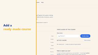 Information Add your first course from the Python Classroom catalogue Guide