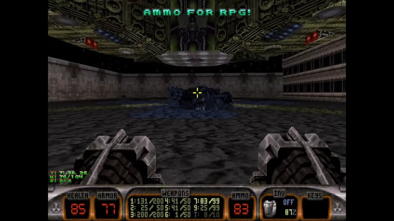 PSX - Duke Nukem Total Meltdown - E4L5: Alien Rendezvous - [GGS] - 100% Kills & Secrets