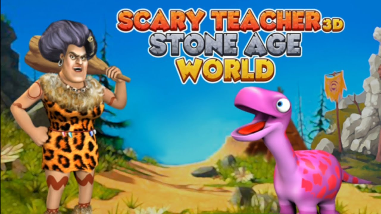 Scary Teacher 3D Stone Age World | Fire Camp Prank