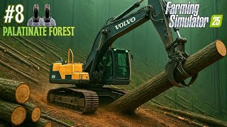 FS25 Palatinate Forest: INSANE Logging Begins! 🌲 Big Excavators, Steep Slopes &amp; Pure Madness!
