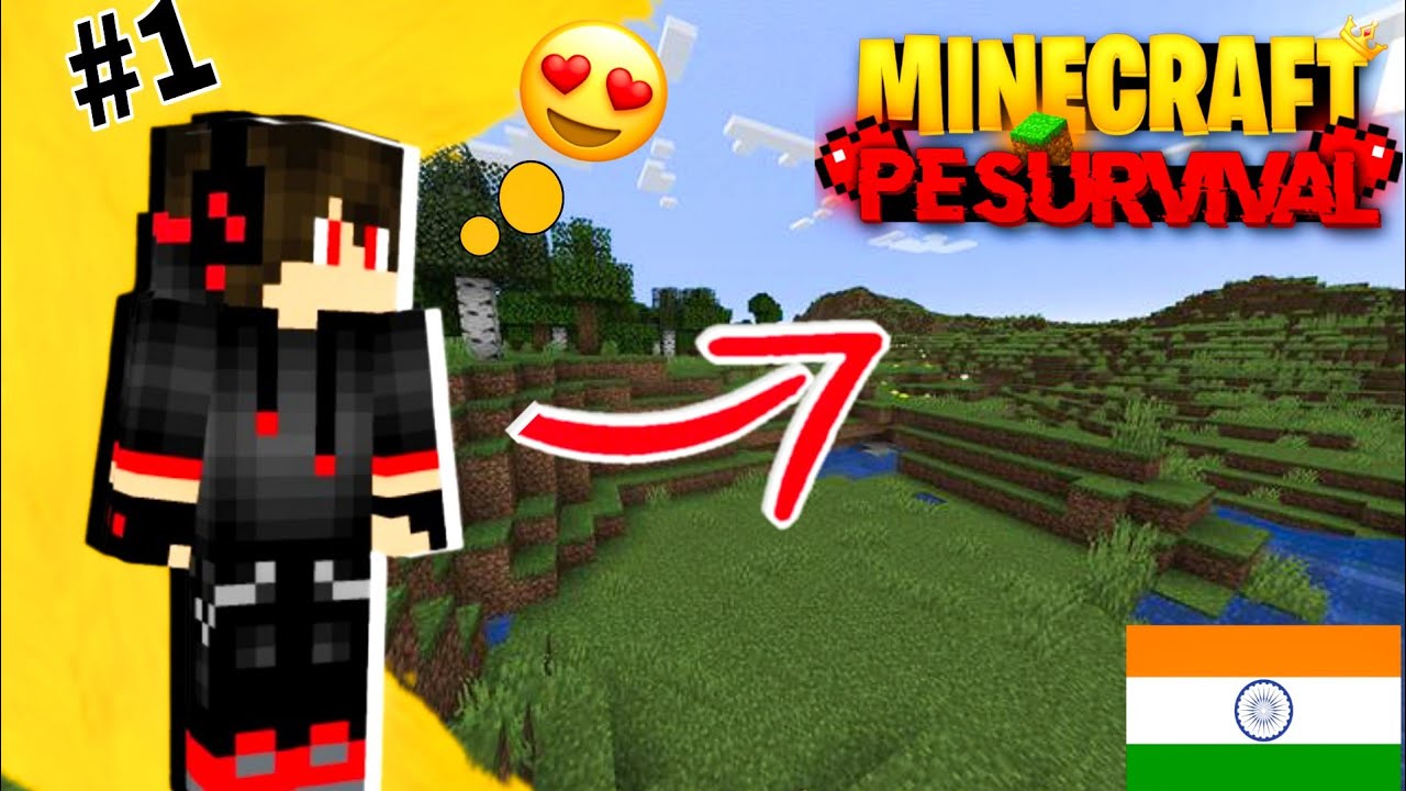 Minecraft PE Survival Series Ep 1 in Hindi 1.21 | I Made OP Survival ...