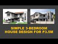 The thouse design for a 3bedroom  twostorey house