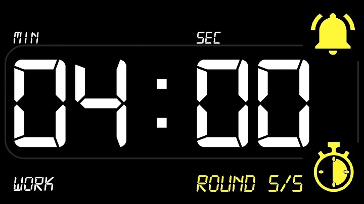 ⏰ INTERVAL [4x1] Timer 4 Minutes WORK / 1 Minute REST ((BEEP)) 🔔 - Countdown with Alarm