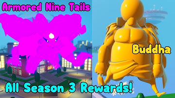 Got Armored Nine Tails & Buddha Transformation! Season 3 Rewards - Anime Fighting Simulator Roblox