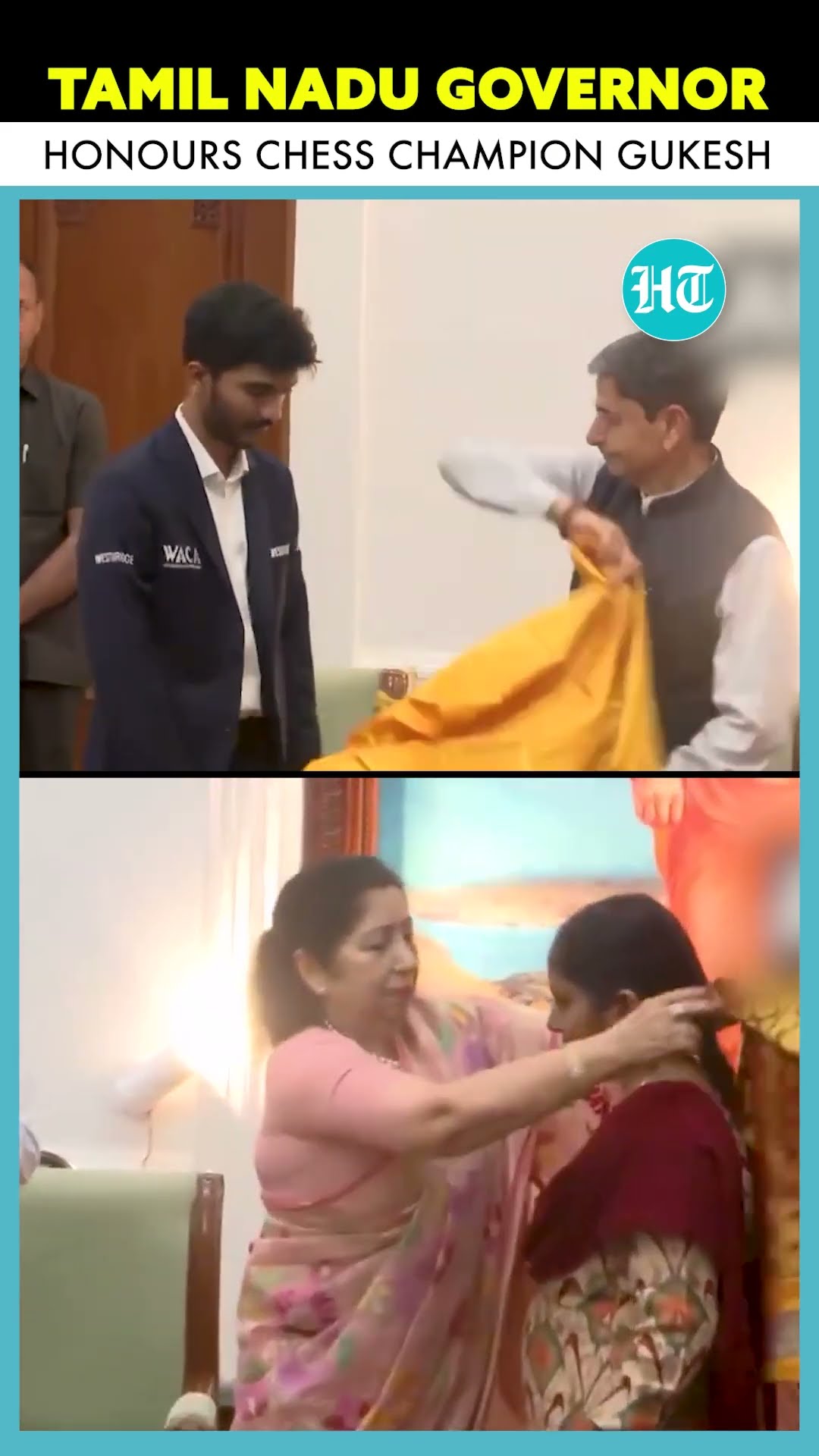 Tamil Nadu Governor RN Ravi Honours #WorldChessChampion #Gukesh Dommaraju At #RajBhavan | #shorts