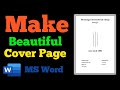 📘 How to Design a Professional Cover Page in MS Word | Step-by-Step Tutorial (in Nepali)