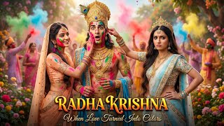 जब पहली बार रंगों में डूबे राधा कृष्ण || Radha Krishna’s First Holi – Where Divine Love Began