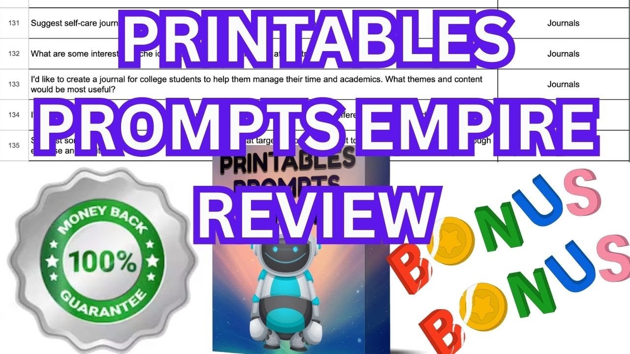🌟Printables Prompts Empire Review - YouTube
