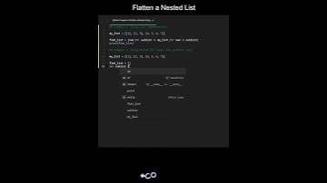 Flatten a Nested List in Python | Python Examples | Python Coding Tutorial | Python Coding Interview