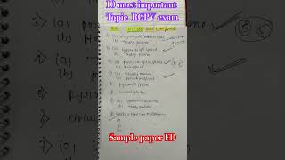 How to pass ED # 10 Most important question only # RGPV exam formate