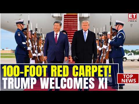 Trump’s Grand Welcome For Xi: 100-Foot Red Carpet, Military Honours & B-1 Bombers | WATCH