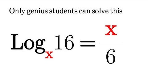 Only the Genius students can handle this problem | Nice logarithmic equation