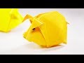 Origami pig hong tin quyt  paper folding  papier falten    paper crafts 1101 