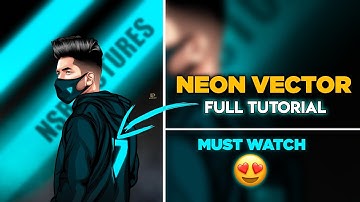 Neon Vector Art Full Tutorial|Vector Illustration|Time Lapse Video |Prince Editz