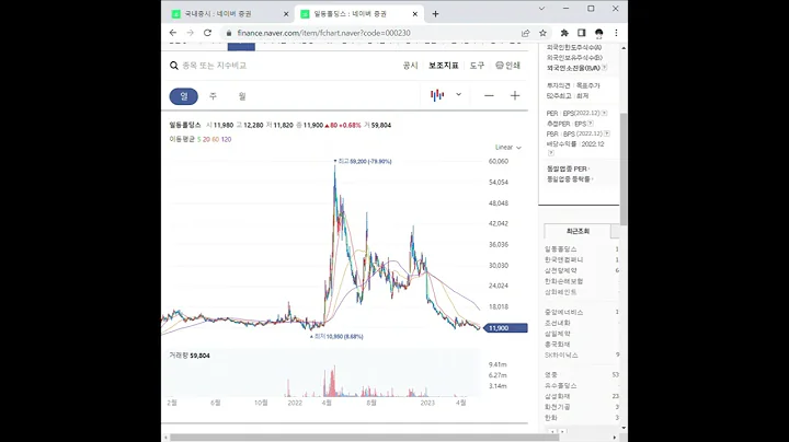 000230일동홀딩스 주가 전망 및 차트 분석