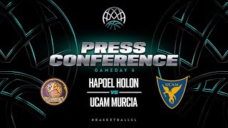 Hapoel Holon v UCAM Murcia - Press Conference | BCL 2023