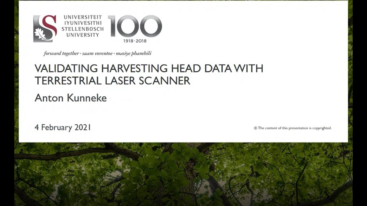 Validating Harvesting Head Data with Terrestrial Laser Scanning