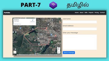 Responsive Portfolio Website Using Bootstrap In Tamil | Part 7 | Bootstrap Contact Page With Map |