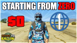 STARTING FROM LEVEL 1!!! | BROKE TO BALLIN' #1 - GTA Online E&E