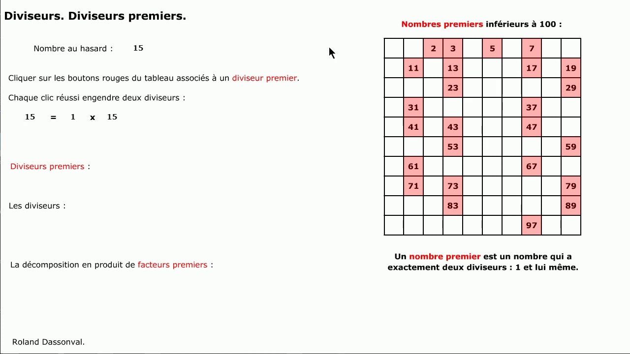 Decomposer En Produit De Nombre Premier