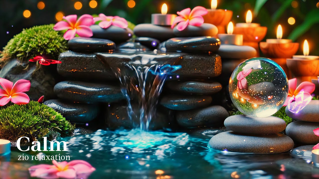 Healing Spa Piano with Water Flow 🌿 Relaxing Meditation Music for Deep Peace, Calm & Inner Stillness