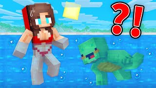 Mikey SPY on JJ GIRL UNDERWATER - Maizen Parody Video in Minecraft