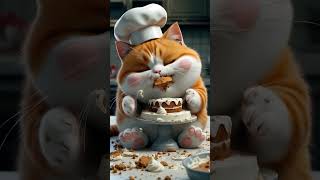 Kočka A Dort Roztomilý A Vtipný Short