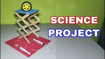 How to Make Hydraulic Powered Robotic Lift Crane | Science Project