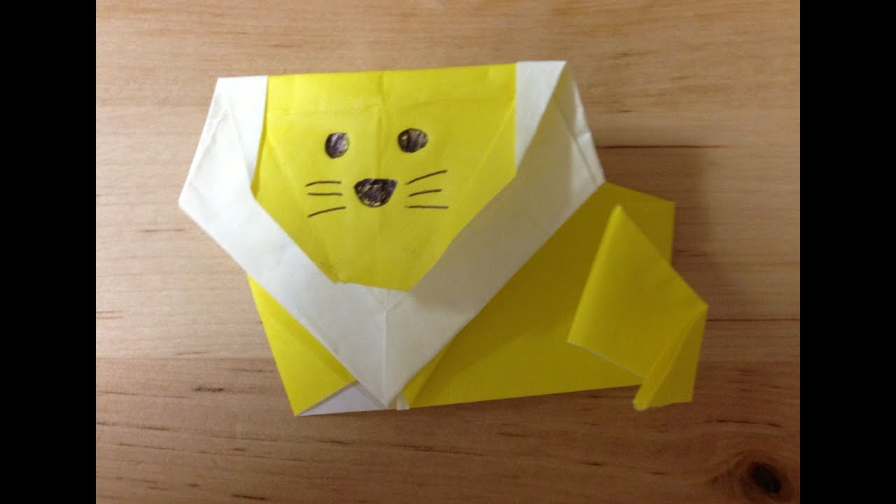 折り紙 ライオン 折り方 作り方 "Lion" origami YouTube