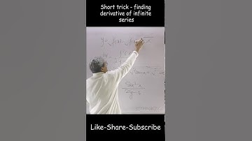 short trick - derivative of infinite series