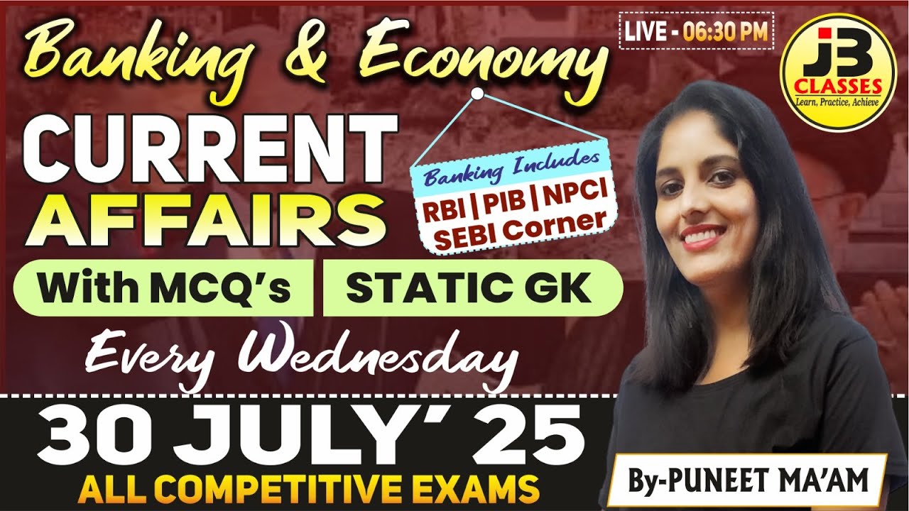 30 July 2025 CURRENT AFFAIRS | Daily CA MCQs & Static GK | BANK, SSC ...