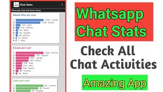 Whatsapp Chat Stats || Check All Chat Activities || Cool App 2021 || Technical Rescue screenshot 4