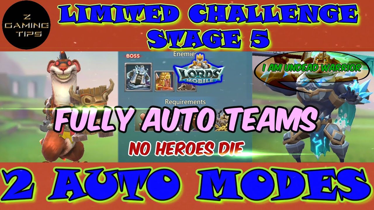 Mastercook Limited Challenge Stage 5 - Crazy Chef (2 Fully Auto Modes | Lords Mobile)
