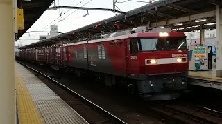 EH500形(金太郎)19号機牽引貨物列車　宇都宮線古河駅通過