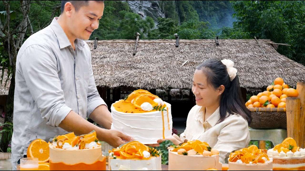 60kg Golden Oranges Challenge – Making Giant Gâteau and Sweet Treats!