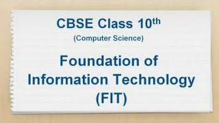 Cl 10 Foundation Of Information Technology Fit Full Course In Hindi C