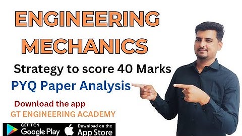 How to pass in Enginnering  Mechanics, Strategy,Paper pattern Analysis