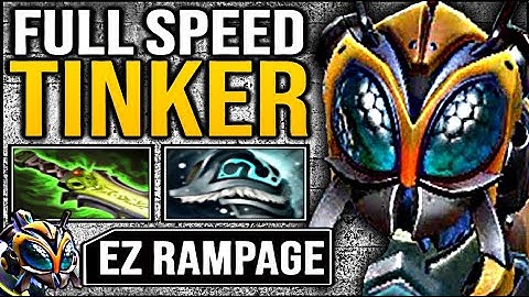 How to play as Master tier Tinker with a 2x Rampage Fountain dive!! Dota 2 7.28b Tinker Gameplay.