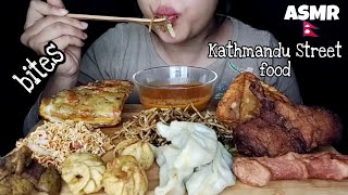 ASMR Street food of Kathmandu eating sounds | bites | MUKBANG | Babinas foodtube