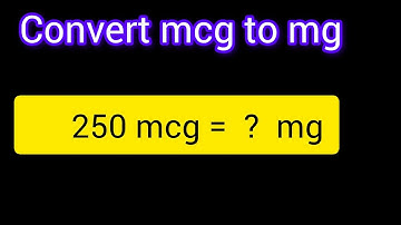 How to Convert 250 mcg to mg | Easy Microgram to Milligram Conversion Explained