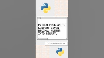 Python Program to Convert Decimal to Binary #programming #technology #cloud #career #python