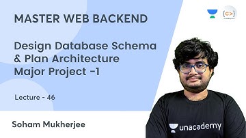 Design Database Schema & Plan Architecture | Major Project -1 | MASTER WEB BACKEND | Soham Mukherjee
