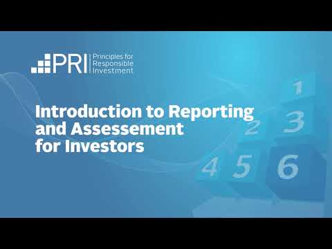 PRI: Introduction to reporting for investors 2021