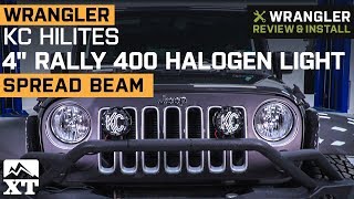 Jeep Wrangler KC HiLiTES 4' Rally 400 Halogen Light Review & Install